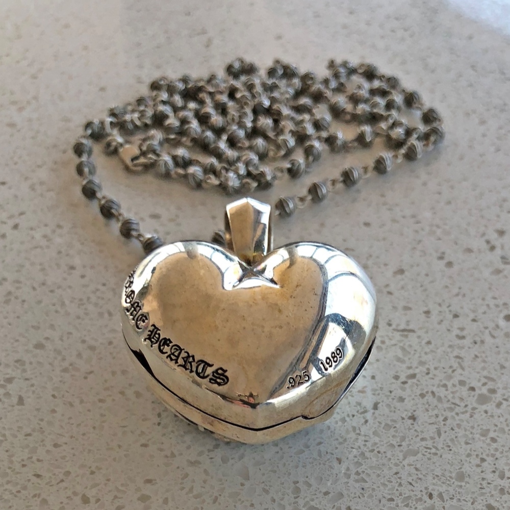 Chrome Hearts Locket And Nickel Beaded Chain - Picture 2 of 4